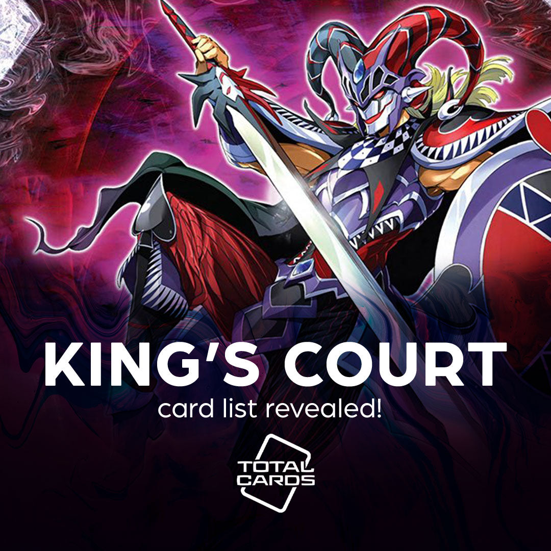 yugioh king's court booster box card list Sealed Yu-Gi-Oh 1st Ed Kings (24 Packs Per Box) PokemonCardShop 10 Ultra Rares 15 Super Rares 35 Rares 15 cards in the set are also available as Collectors Rares Card list for King's Court