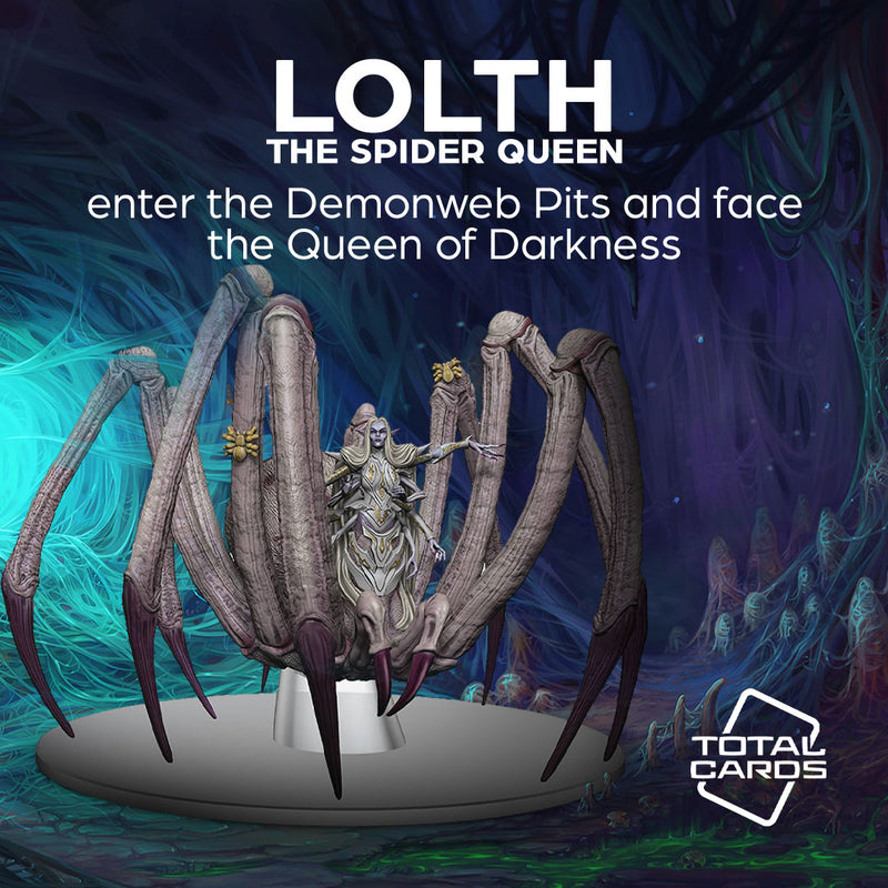 Unleash Lolth on your players with this unpainted mini!