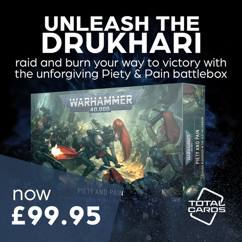 Unleash the Drukhari with the Piety and Pain box!