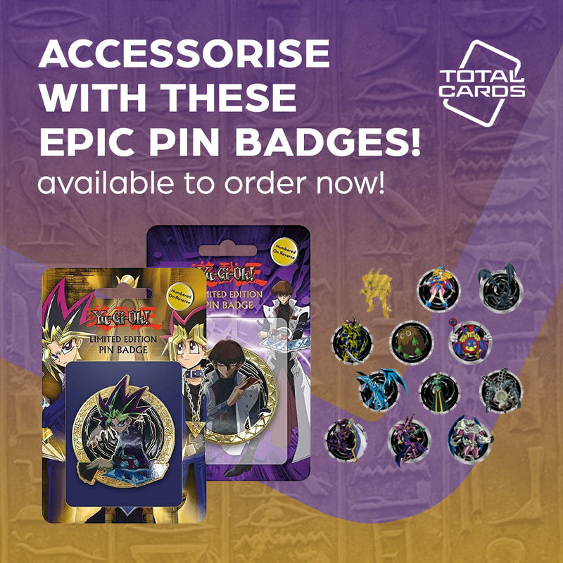 Accessorise with these legendary Yu-Gi-Oh! pin badges!