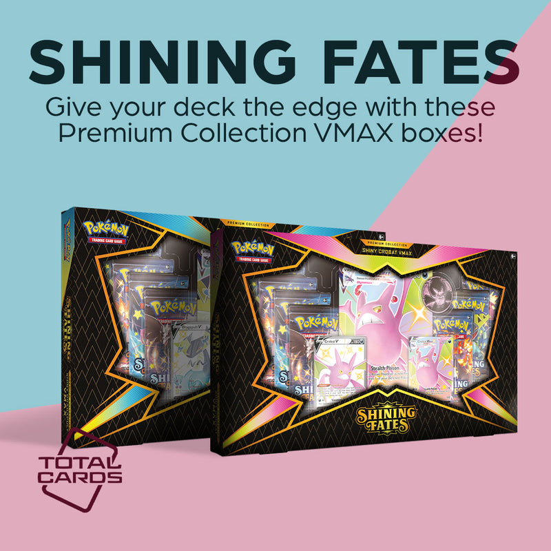 Get Shiny etched promos with Shining Fates Premium Collections!