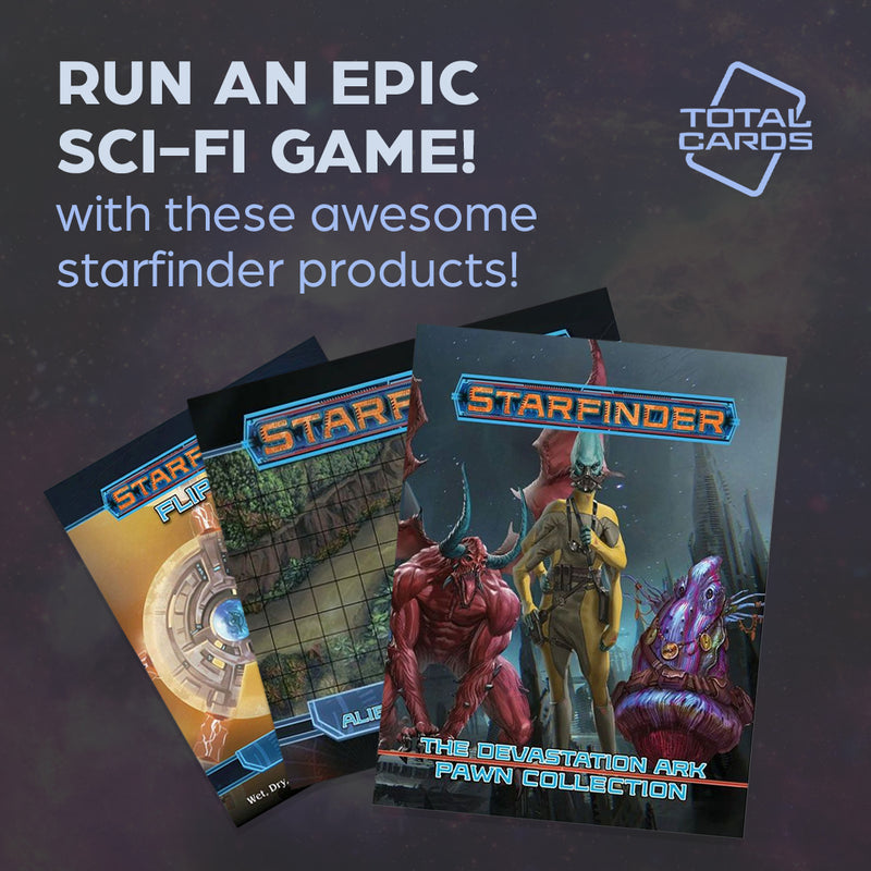 Run an epic science-fantasy game with these Starfinder products!