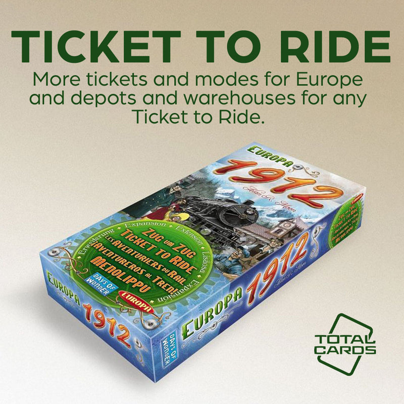 Expand your Ticket to Ride game with Europe 1912!!