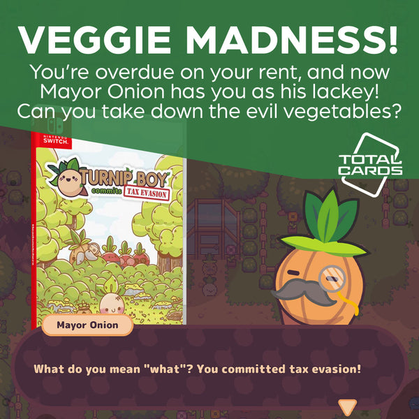 Play as an adorable Turnip in Turnip Boy Commits Tax Evasion!