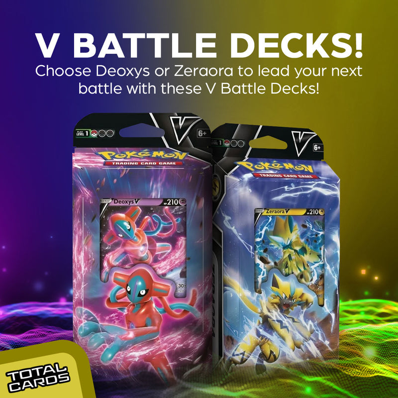 Deoxys & Zeraora V Battle decks available to pre-order!