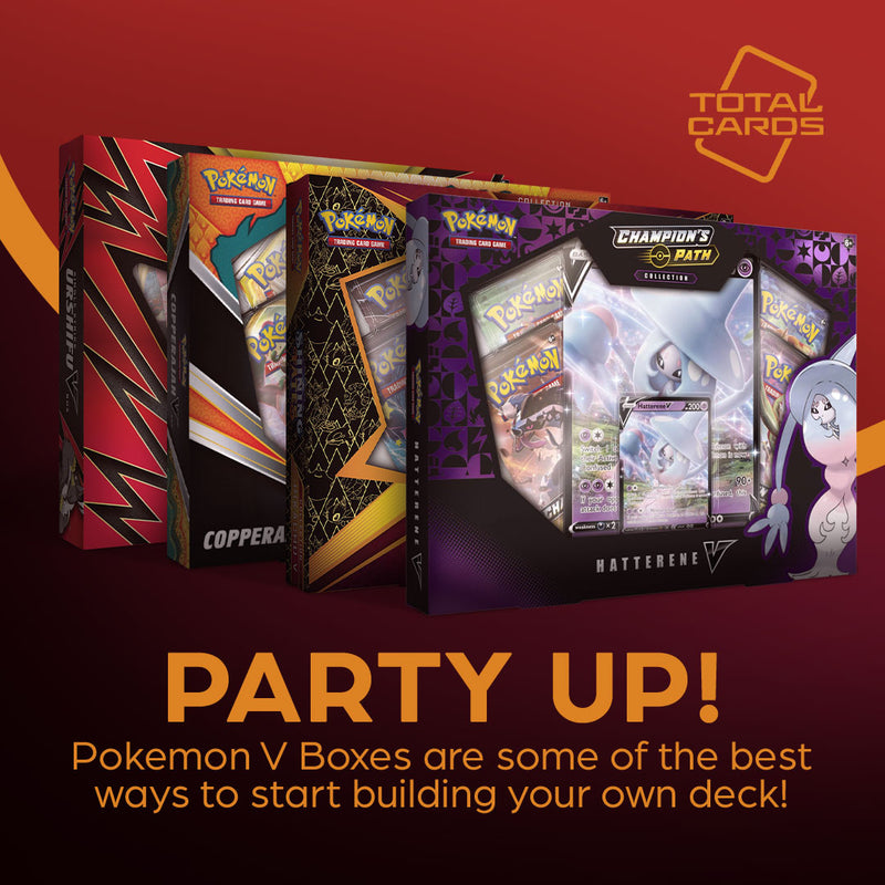 Start a new deck with Pokemon V Boxes!