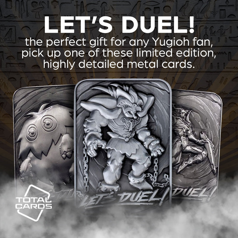 It's Time to Duel with collectable metal cards from Yu-Gi-Oh!