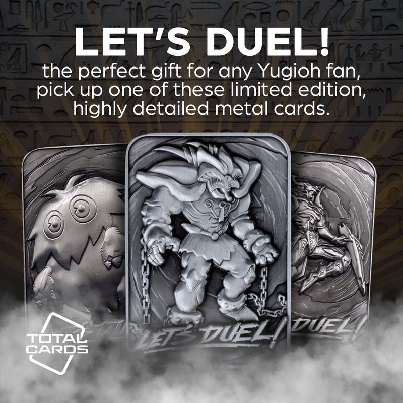 Celebrate your love of Yu-Gi-Oh! with these collectable metal cards!