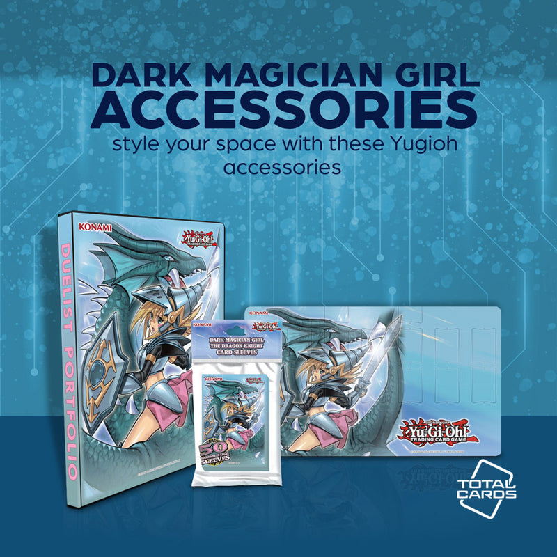 Protect your cards with the power of Dark Magician Girl! Protect your cards with the power of Dark Magician Girl!