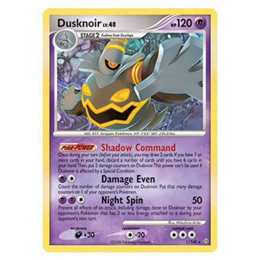 Pokemon - Diamond And Pearl Stormfront - Dusknoir - 1/100