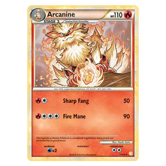 Pokemon - HGSS - Arcanine - 1/123