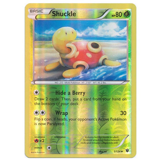 Pokemon - XY - Fates Collide (Reverse Holo) - Shuckle - 1/124