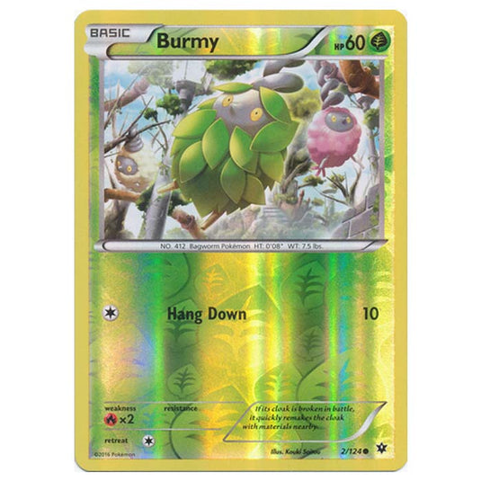 Pokemon - XY - Fates Collide (Reverse Holo) - Burmy - 2/124