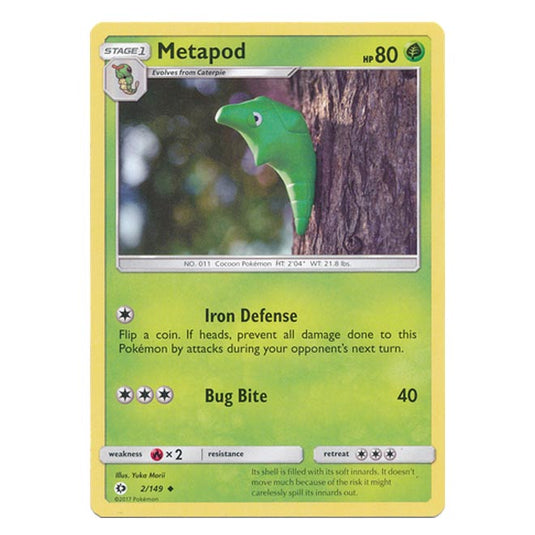 Pokemon - Sun & Moon - Base Set - Metapod - 2/149