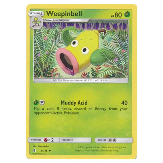 Pokemon - Sun & Moon - Guardians Rising - Weepinbell - 2/145