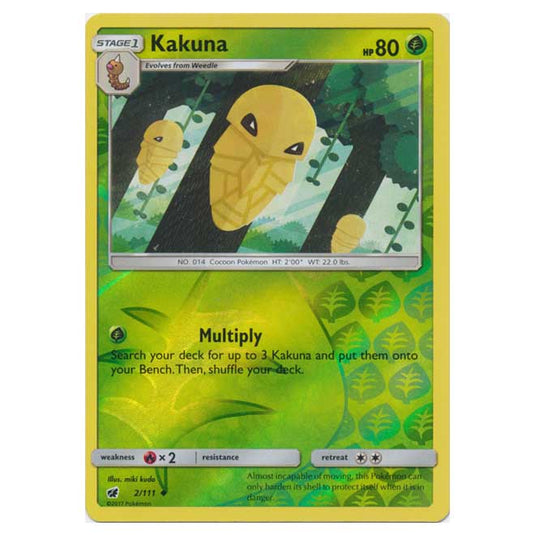 Pokemon - Sun & Moon - Crimson Invasion - (Reverse Holo) - Kakuna - 2/111