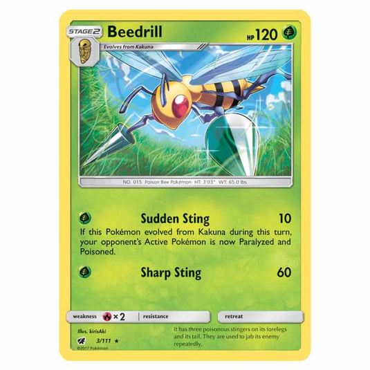 Pokemon - Sun & Moon - Crimson Invasion - Beedrill - 3/111