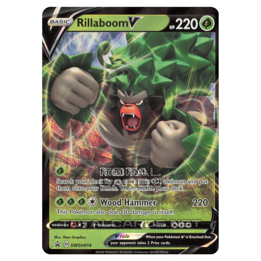 Pokemon - Sword & Shield - SWSH Black Star Promos - Rillaboom V - SWSH014