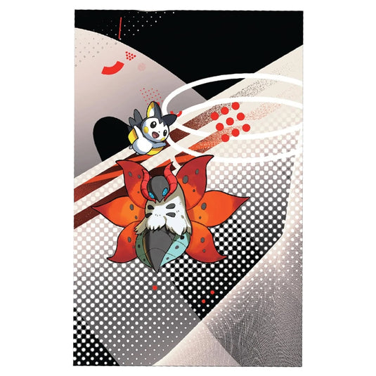 Pokemon - Scarlet & Violet - Black Bolt & White Flare - Unova Mini Tin - Volcarona & Emolga - Sticker