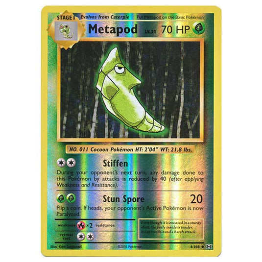 Pokemon - XY Evolutions - (Reverse Holo) - Metapod - 4/108