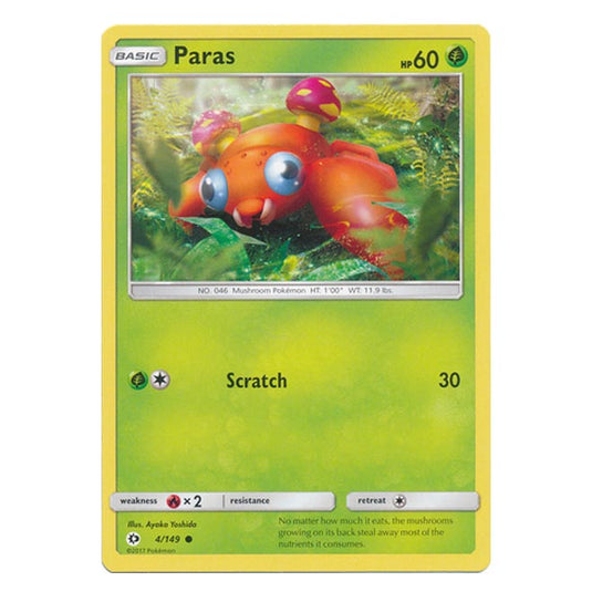 Pokemon - Sun & Moon - Base Set - Paras - 4/149