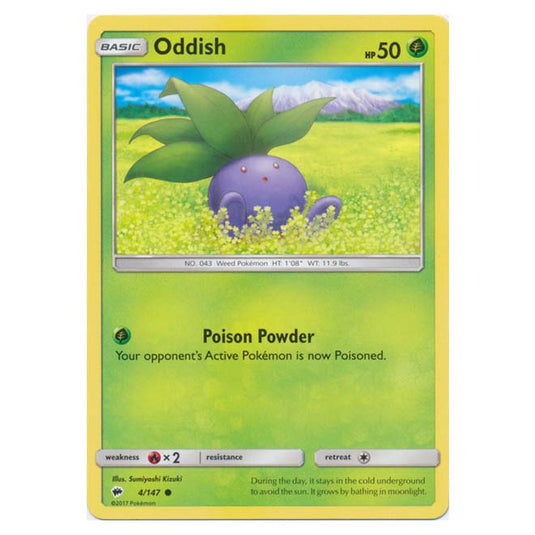 Pokemon - Sun & Moon - Burning Shadows - Oddish - 4/147