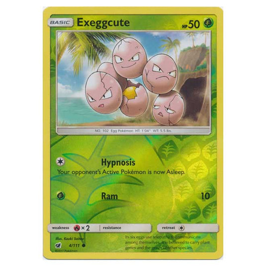 Pokemon - Sun & Moon - Crimson Invasion - (Reverse Holo) - Exeggcute - 4/111