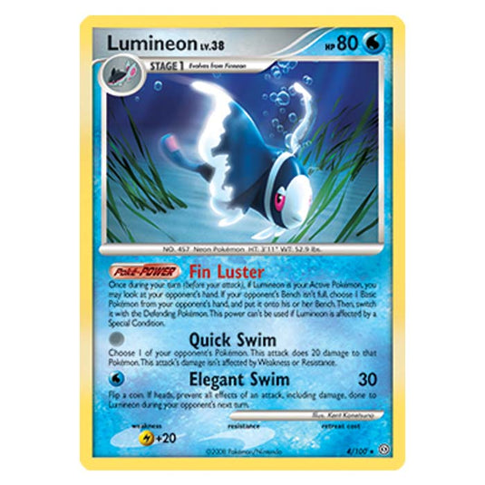 Pokemon - Diamond And Pearl Stormfront - Lumineon - 4/100