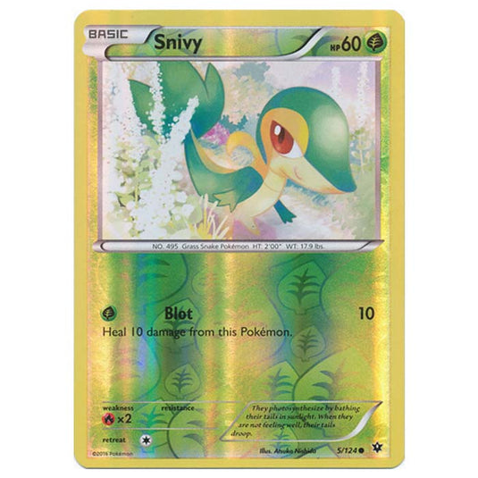 Pokemon - XY - Fates Collide (Reverse Holo) - Snivy - 5/124