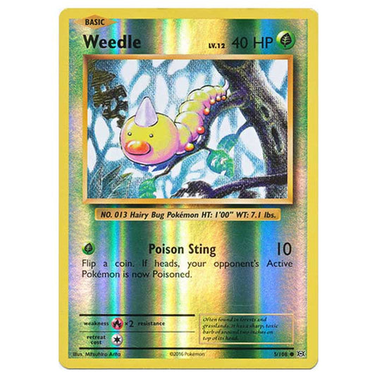 Pokemon - XY Evolutions - (Reverse Holo) - Weedle - 5/108