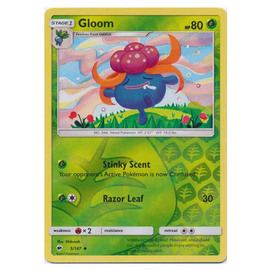 Pokemon - Sun & Moon - Burning Shadows - Gloom (Reverse Holo) - 5/147