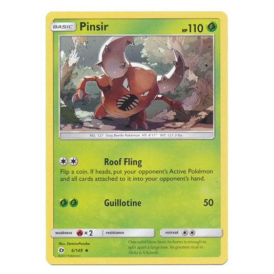 Pokemon - Sun & Moon - Base Set - Pinsir - 6/149