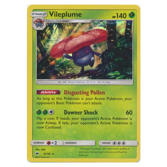 Pokemon - Sun & Moon - Burning Shadows - Vileplume - 6/147