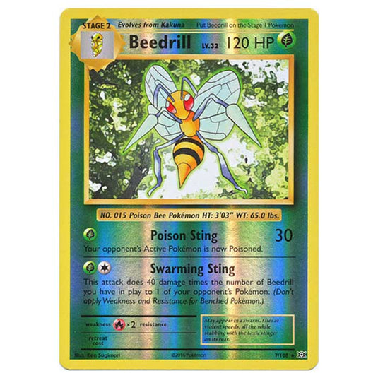 Pokemon - XY Evolutions - (Reverse Holo) - Beedrill - 7/108