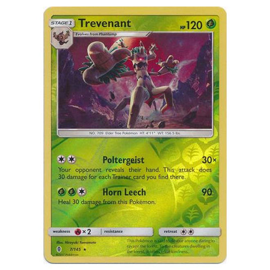 Pokemon - Sun & Moon - Guardians Rising - (Reverse Holo) - Trevenant - 7/145