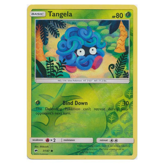 Pokemon - Sun & Moon - Burning Shadows - Tangela (Reverse Holo) - 7/147