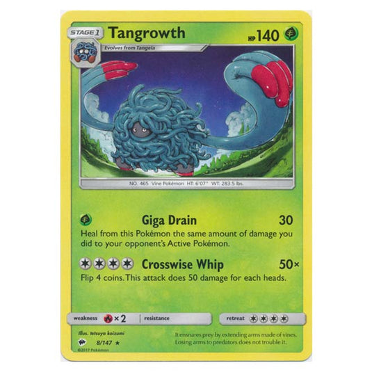 Pokemon - Sun & Moon - Burning Shadows - Tangrowth - 8/147