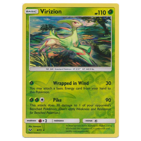 Pokemon - Shining Legends - (Reverse Holo) - Virizion - 8/73