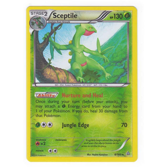 Pokemon - XY Primal Clash - (Reverse Holo) - Sceptile - 8/160