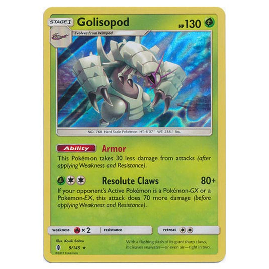 Pokemon - Sun & Moon - Guardians Rising - Golisopod - 9/145