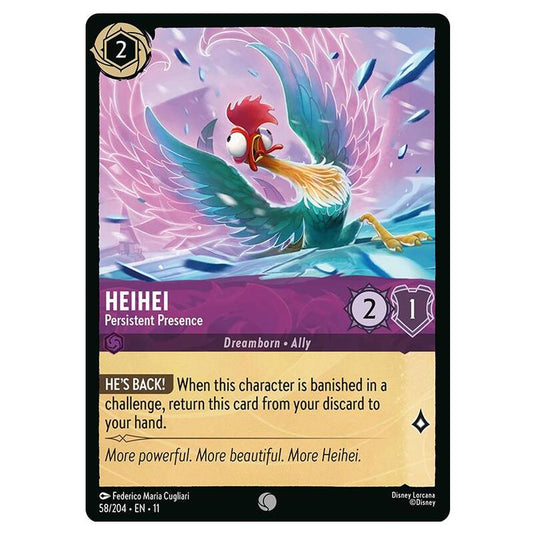 Lorcana - Winterspell - HeiHei - Persistent Presence (Common) - 058/204