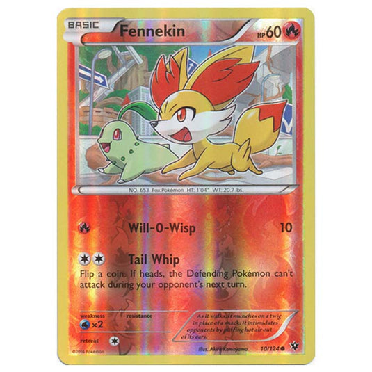 Pokemon - XY - Fates Collide (Reverse Holo) - Fennekin - 10/124