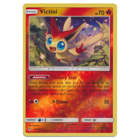 Pokemon - Sun & Moon - Guardians Rising - (Reverse Holo) - Victini - 10/145