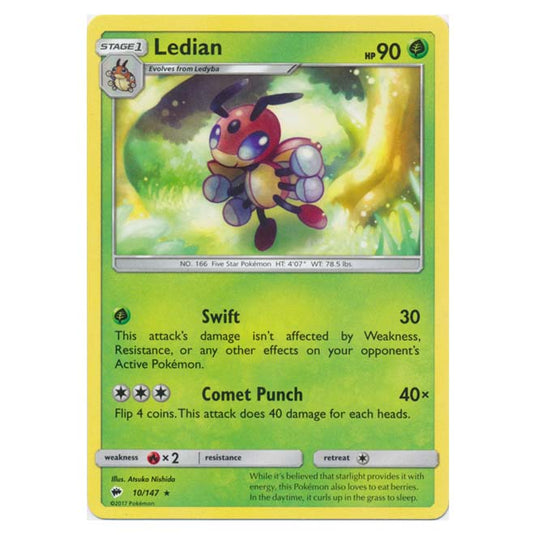 Pokemon - Sun & Moon - Burning Shadows - Ledian - 10/147