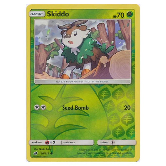 Pokemon - Sun & Moon - Crimson Invasion - (Reverse Holo) - Skiddo - 10/111