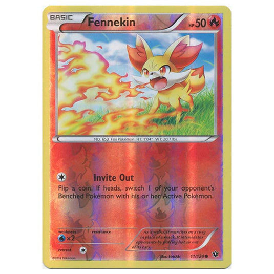 Pokemon - XY - Fates Collide (Reverse Holo) - Fennekin - 11/124