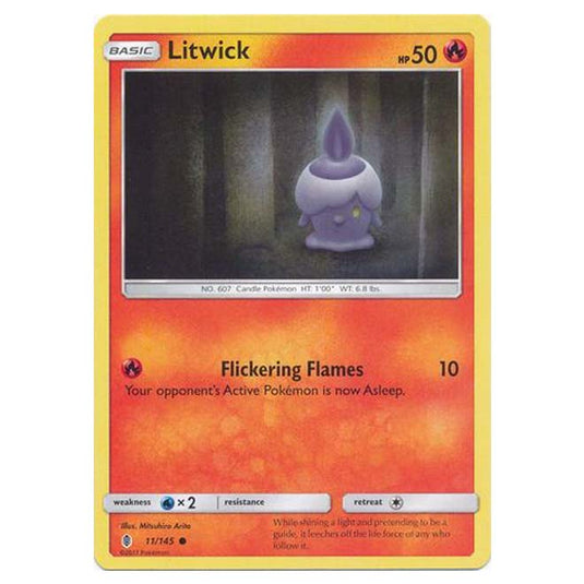 Pokemon - Sun & Moon - Guardians Rising - Litwick - 11/145