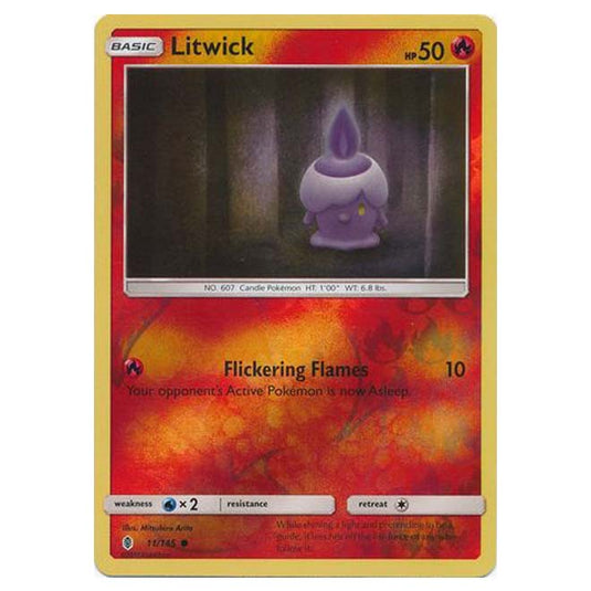 Pokemon - Sun & Moon - Guardians Rising - (Reverse Holo) - Litwick - 11/145