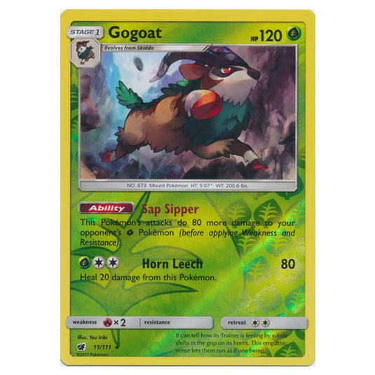 Pokemon - Sun & Moon - Crimson Invasion - (Reverse Holo) - Gogoat - 11/111