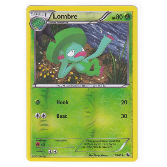 Pokemon - XY Primal Clash - (Reverse Holo) - Lombre - 11/160